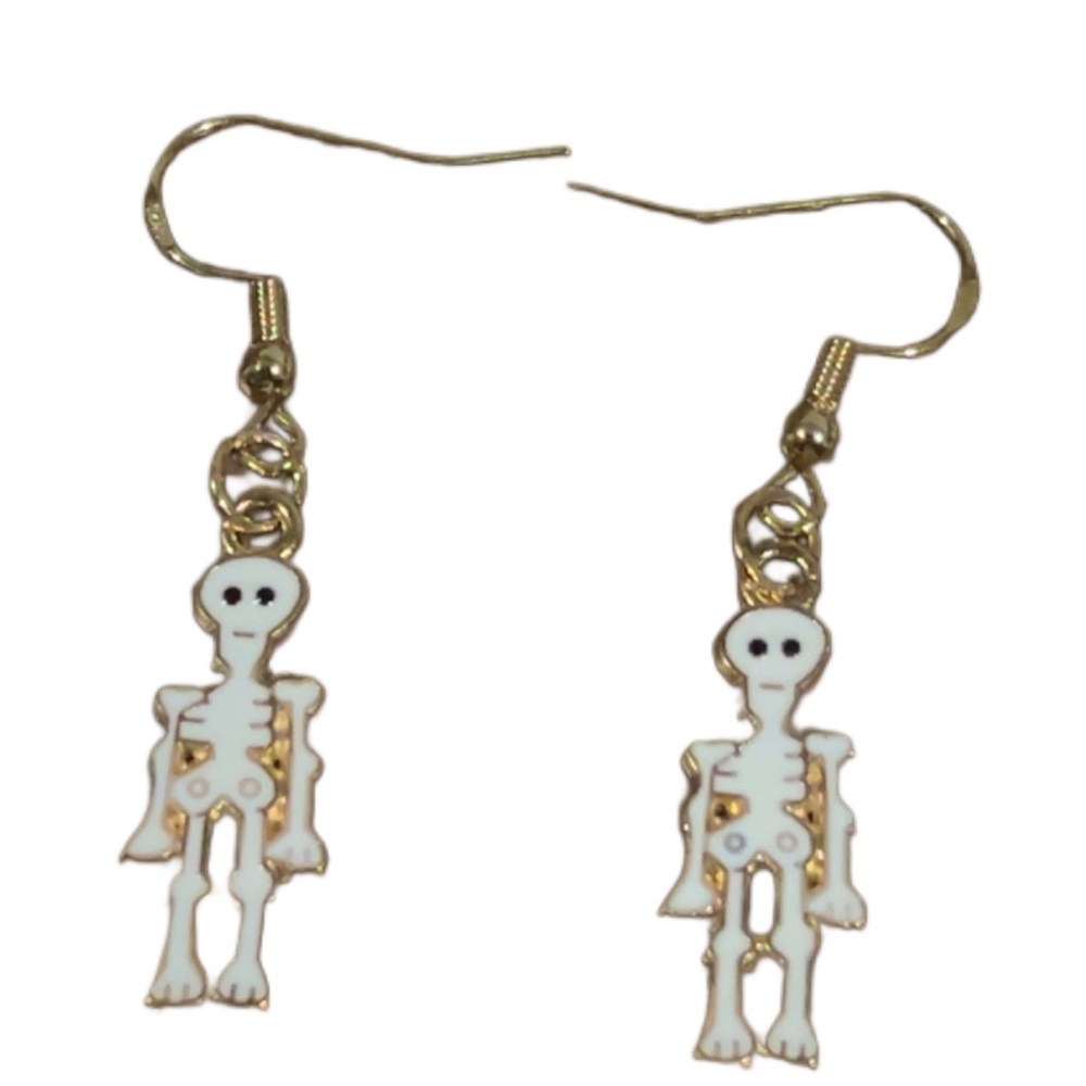 🔴Adorable Handmade Skeleton Earrings